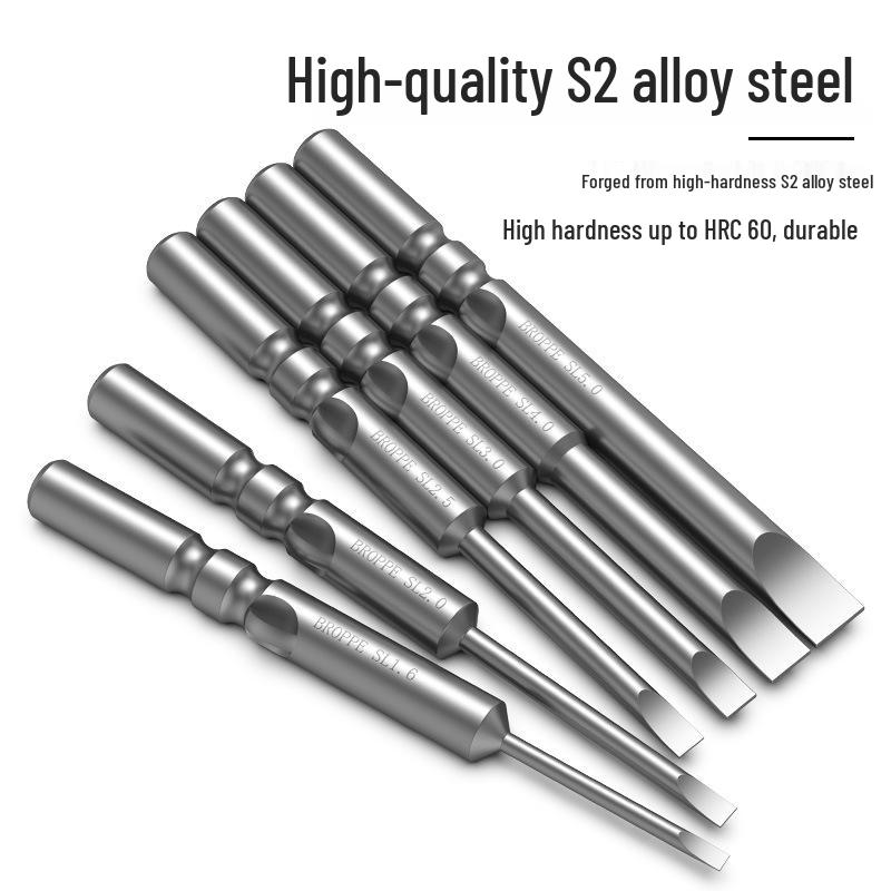 BROPPE 801 Straight Electric Screwdriver Bit, S2 Steel, 5MM