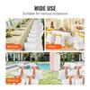 100PCS White Stretch Spandex Folding Chair Covers, Universal Fitted Chair Cover, Removable Washable Protective Slipcovers, for Wedding, Holiday,