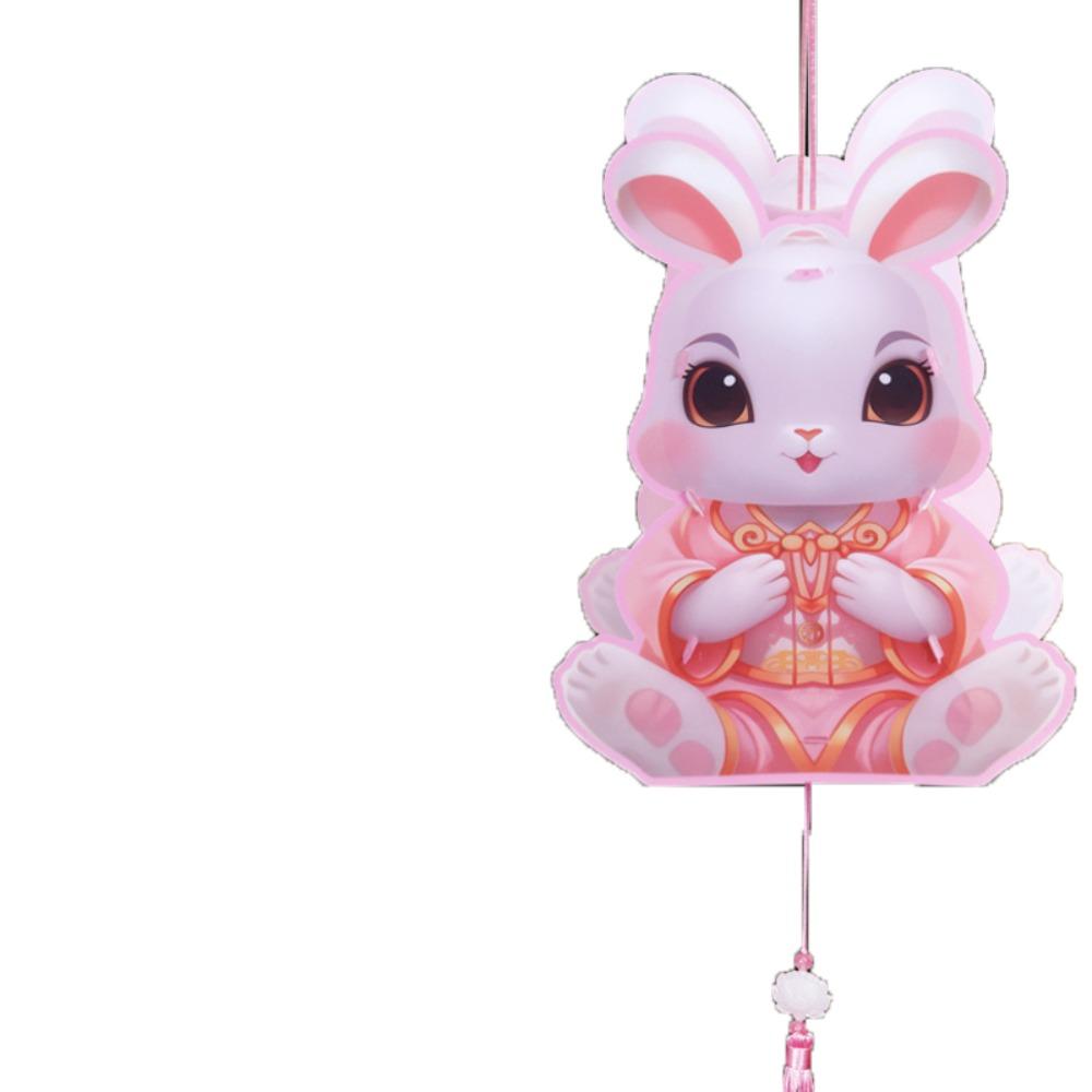 Cute Festival Lantern Material Kits DIY Craft Cartoon Rabbit Lamps  Women