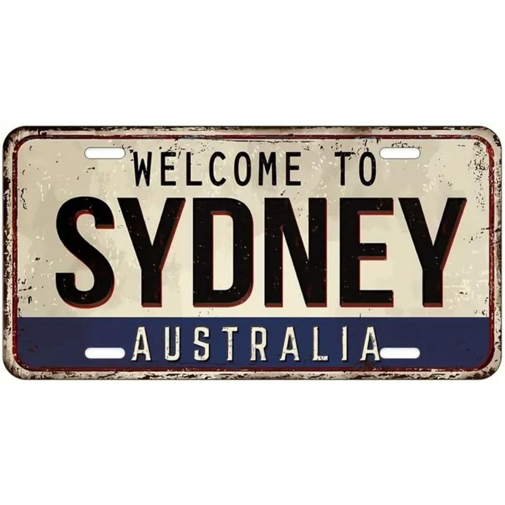 Souvenir Number for the Car , Car Number Plate for Interior Decoration, Metal, 15x30 Cm