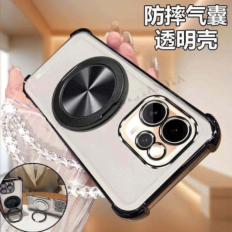 For OPPO Reno 15F 15FS 5G Case Clear Luxury For Magsafe Bracket Plating Protective Back Case For OPPO Reno 15FS 15F Shell Bumper