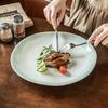Steak Plate High Value Gradual Change Large Plate Special-Shaped Ceramic Plate Household Dish Plate Pasta Plate Tableware Western Plate