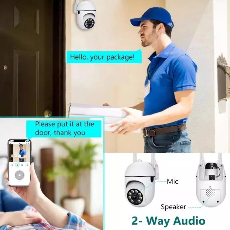 [BUY 1 TAKE 1]A7 PRO CCTV camera connect to cellphone CCTV Camera No Needed WIFI 8MP Two-Way Voice IP66 360° rotation CCTV Camera No Need Internet