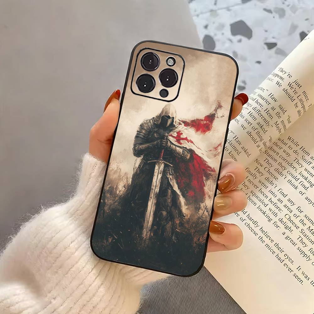 K-Knights T-Templar Phone Case Silicone Soft For IPhone 17 16 15 14 13 12 11 X XR Plus Pro Max Plus