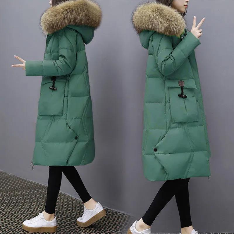 Winter Warm Womens Duck Down Coat Hooded Korean Parka Loose Long Jacket Plus SZ Winter Warm Womens Duck Down Coat Hooded Korean Parka Loose Long Jacket Plus SZ