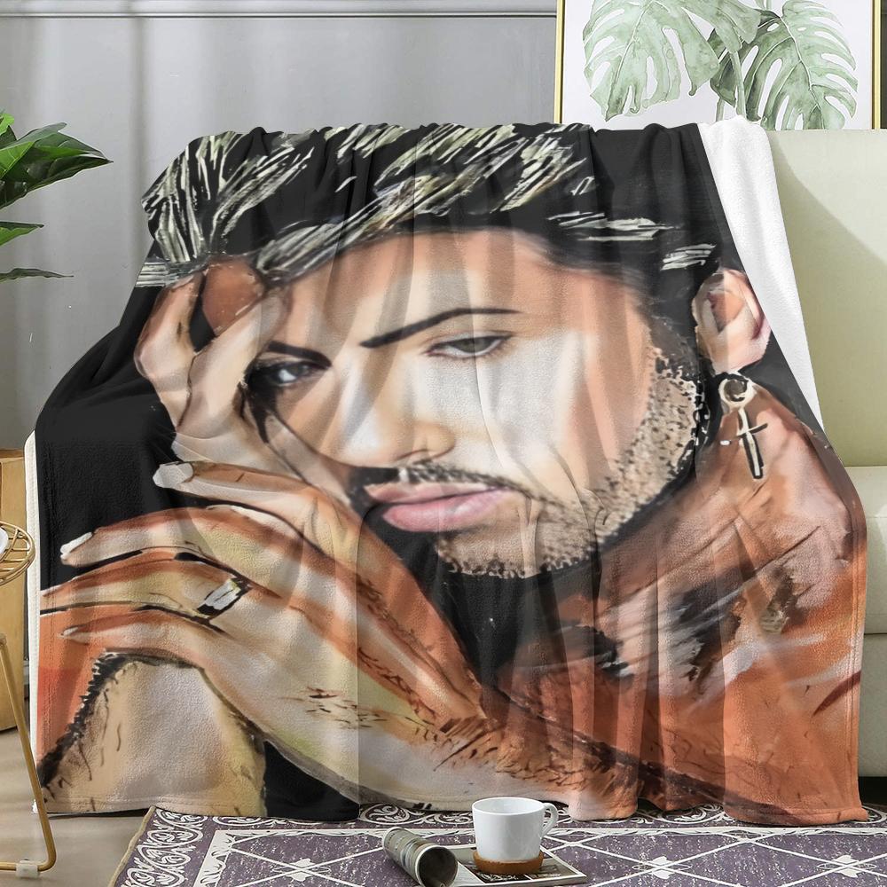 G-George Michaels Throw Soft Flannel Throw Summer Blanket Lightweight Cozy Nap Blanket for Sofa Bed Travel