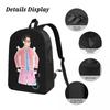 Harrys Styles Kiss All The Time Disco Occasionally School Bags Set for Girls Boys Pencil Boxes Backpack Sets with Lunch Box
