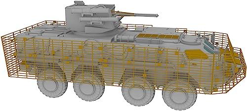 IBG 1/72 Ukrainian Army BTR-4E Wheeled Armored Vehicle with Slat Armor Plastic Model Kit PB72118