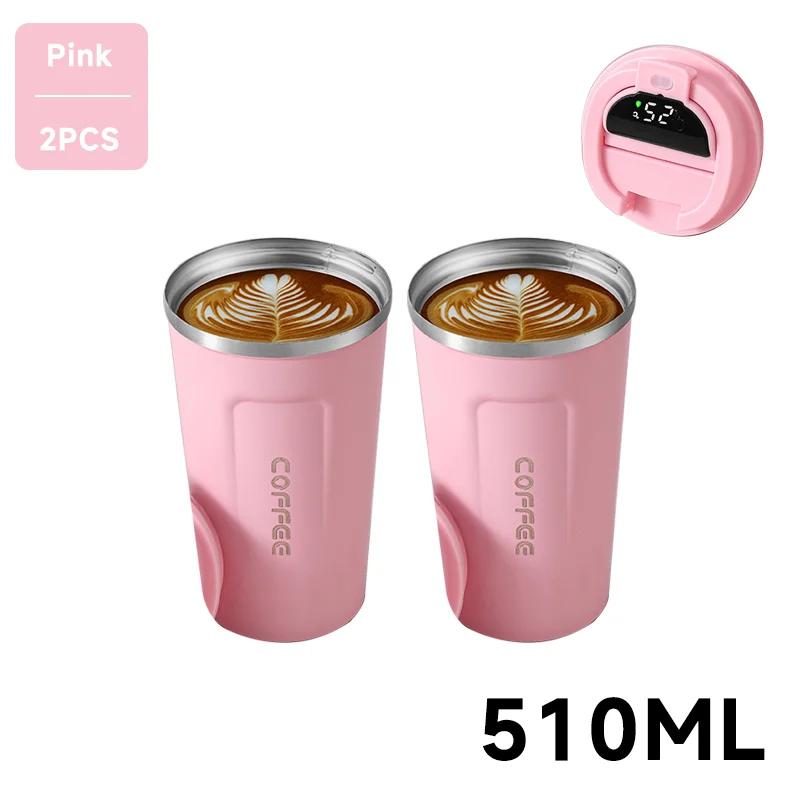 Thermo Cafe Coffee Mug Car Thermos Mug 380ML Travel Thermo Cup for Tea Water Coffee Double Stainless Steel