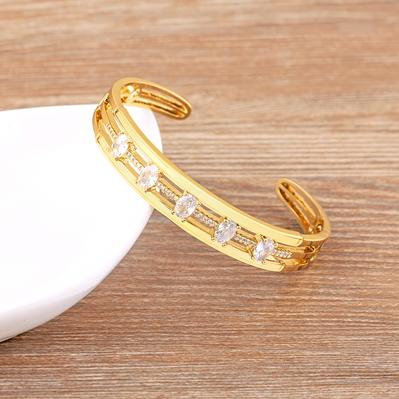 

Nidin New Fashion Luxury Multi Layers Crystal Rhinestone Bracelets Bangles Open Adjustable Wedding Pulseras Jewelry Girl Gifts 56-58mm белый