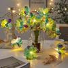 Fiber Optic LED Optic Fairy Light Simulation Lantern Strings Christmas Decoration Atmosphere Lights Artificial Flowers for 3V