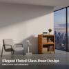 Multi-Tier Storage Organizer Large Capacity Fluted Door Display Cabinet Flip-Up Door Storage Unit Versatile Design