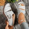 Large Size Thick High-heeled Slippers Women's Summer New Cross-strap One-pedal Sandals Women