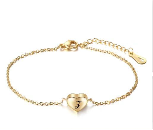 Fashionable, Individual and Trendy Heart-shaped Perforated Stainless Steel and Titanium Steel Bracelet and Anklets
