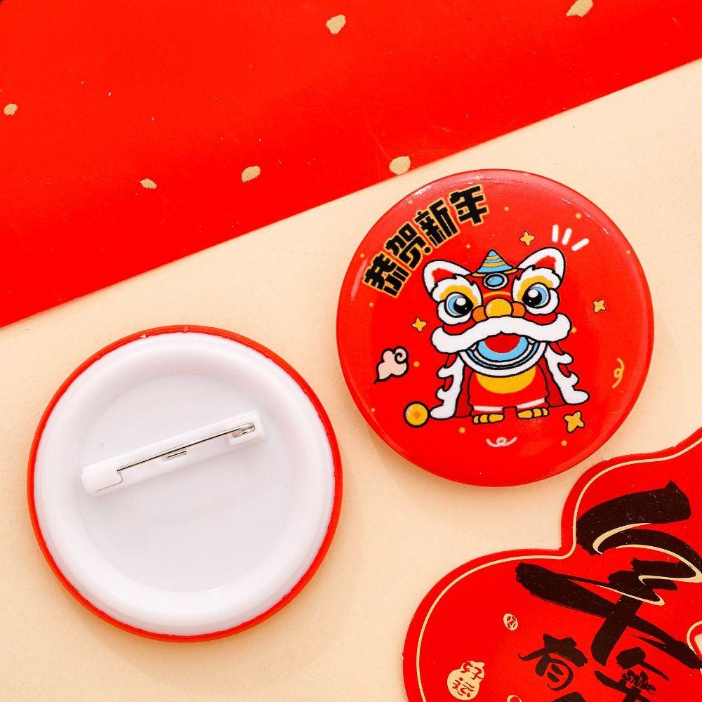 Cute Design Spring Festival Brooch Colorful New Year's Badge  Children Party