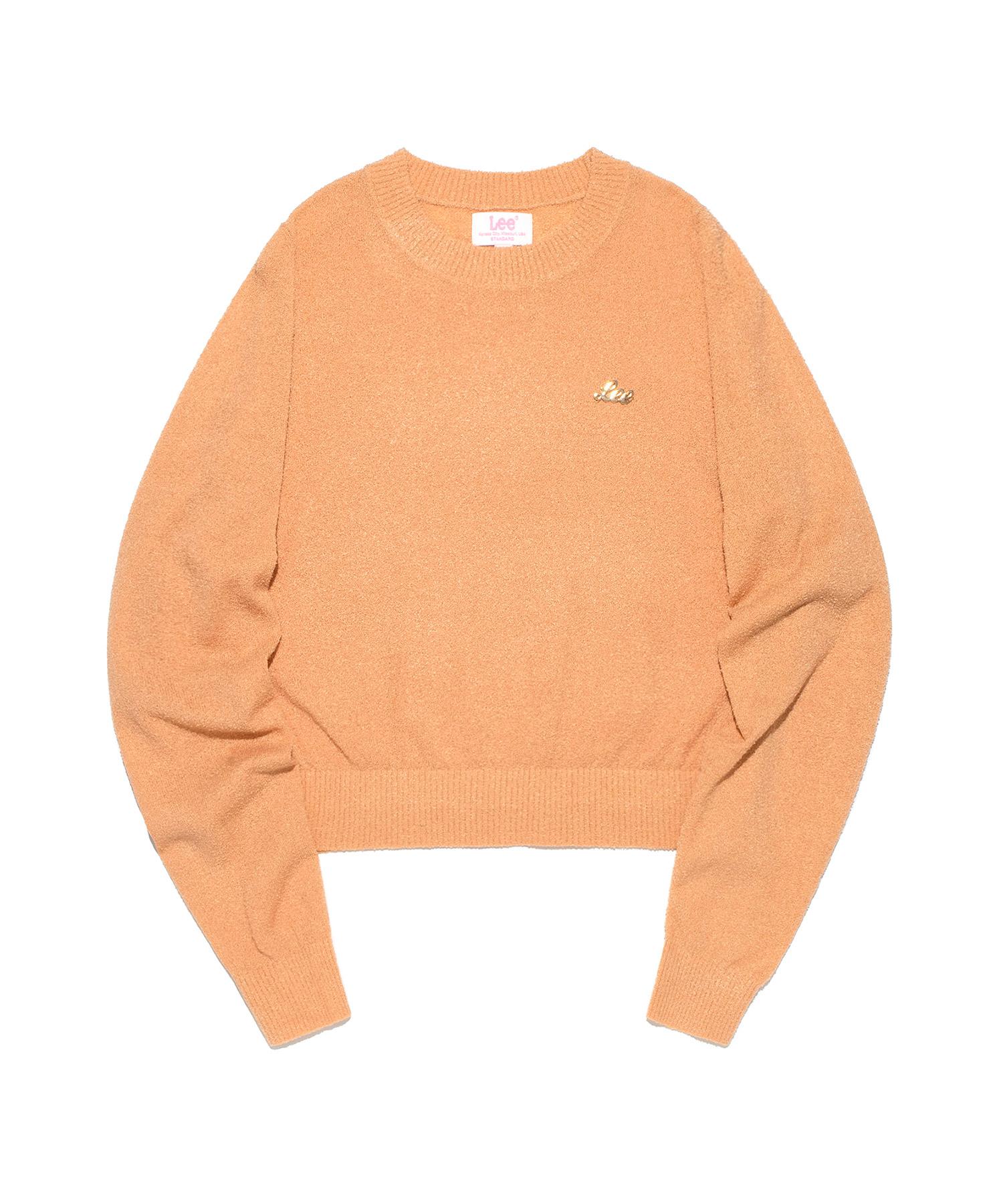 Lee Women S Round Neck Boucle Knit Peach M