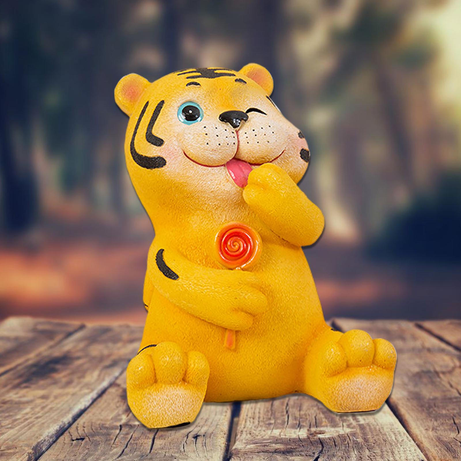 

Resin Tigers Figurine Action Sculpture Savings Box for Bedroonm Decoration