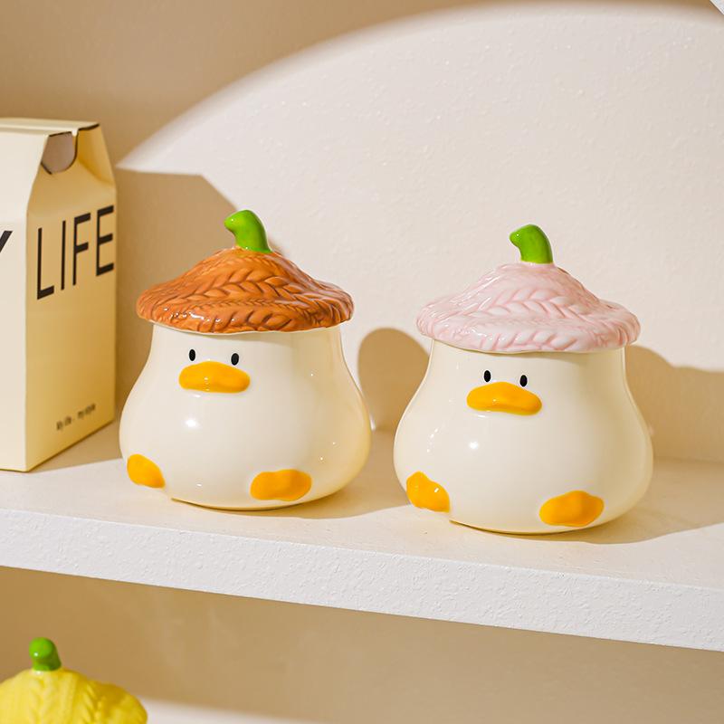 Cana Ceramică Creativă Drăguță Rață Suvenir Aspect Înalt Drăguț Animal de Companie Personalitate Desen Animat Ceașcă de Cafea Cană Înaltă