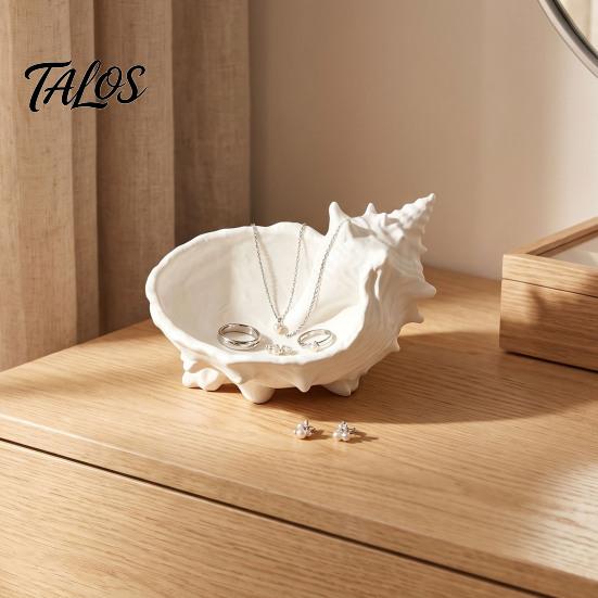 Gift for DIY Craft Lovers Conch Catchall Tray, Unique Detailed Texture, 3D Print Ocean Theme Handmade Home Decor Accessories Container, Durable