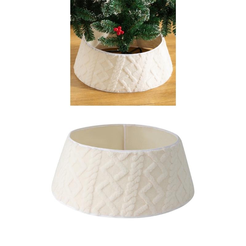 Soft Tree Bottom Cover Christmas Tree Skirt for Lower Hardware Coverage In Winter Room Display and Indoor Placement