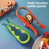 Burköppnare Multifunktionell fyra i en dryckesflasköppnare Cap Twister Fyrpositionsburköppnare Anti-Slip Cap Twister