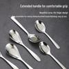 Stainless Steel Long-Handle Thickened Flat Spoon for Home, Hotel, or Restaurant