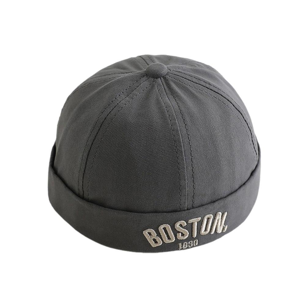 Cotton Children Melon Beanie Letter Embroidered Bucket Hat Hip Hop Fashion Landlord Cap Summer