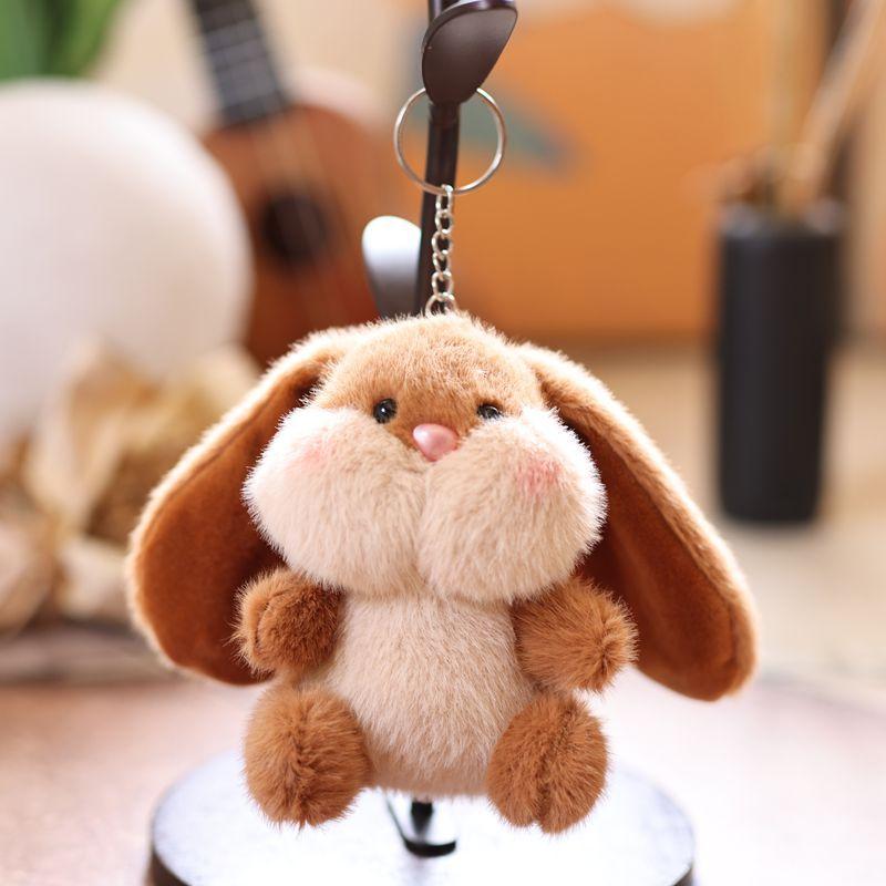 13Cm Cute And Cute Big Eared Rabbit Pendant Plush Toy Doll Small Rabbit Bag Pendant Keychain Doll Birthday Gift