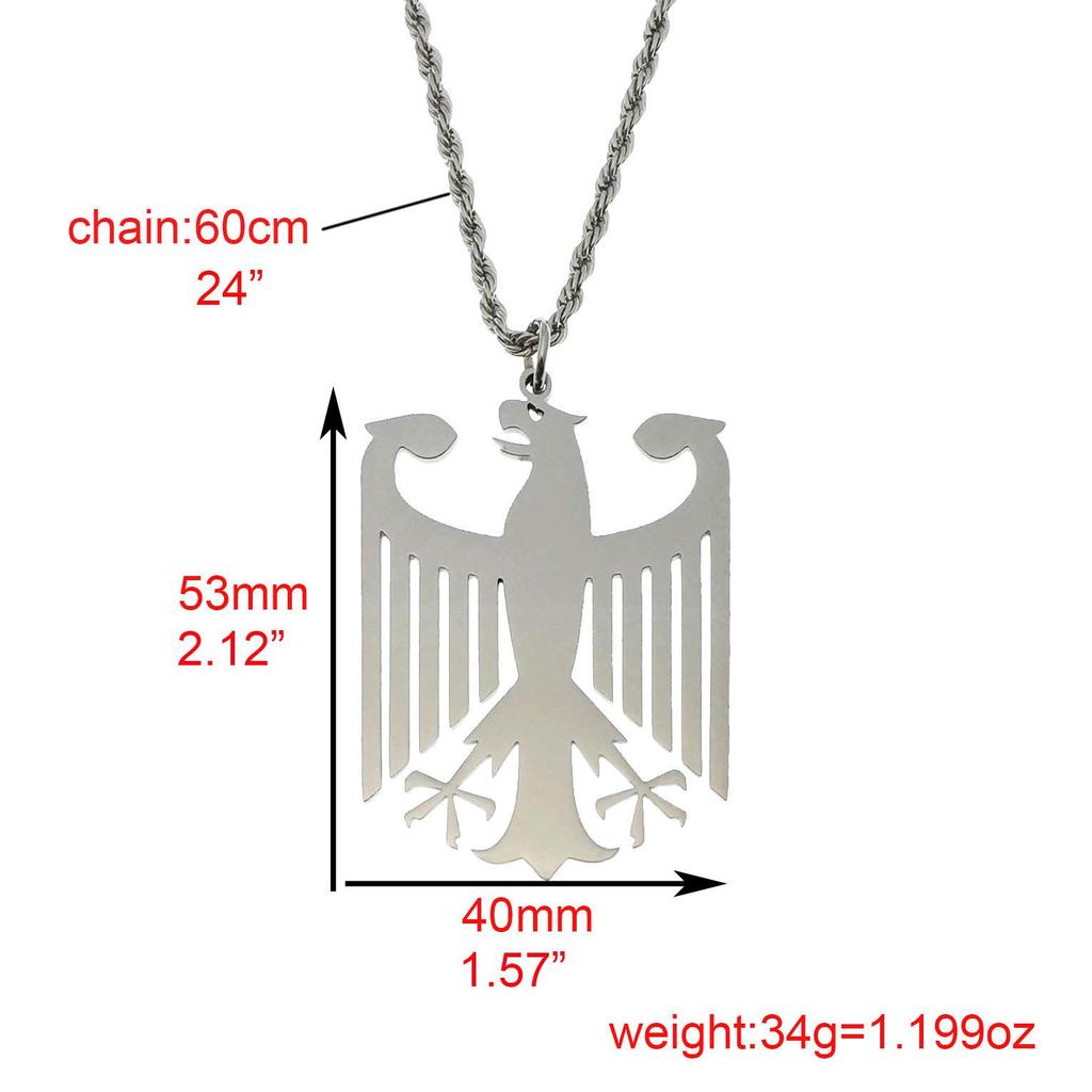 Stainless Steel German Eagle Necklace for Women - Simple and Stylish