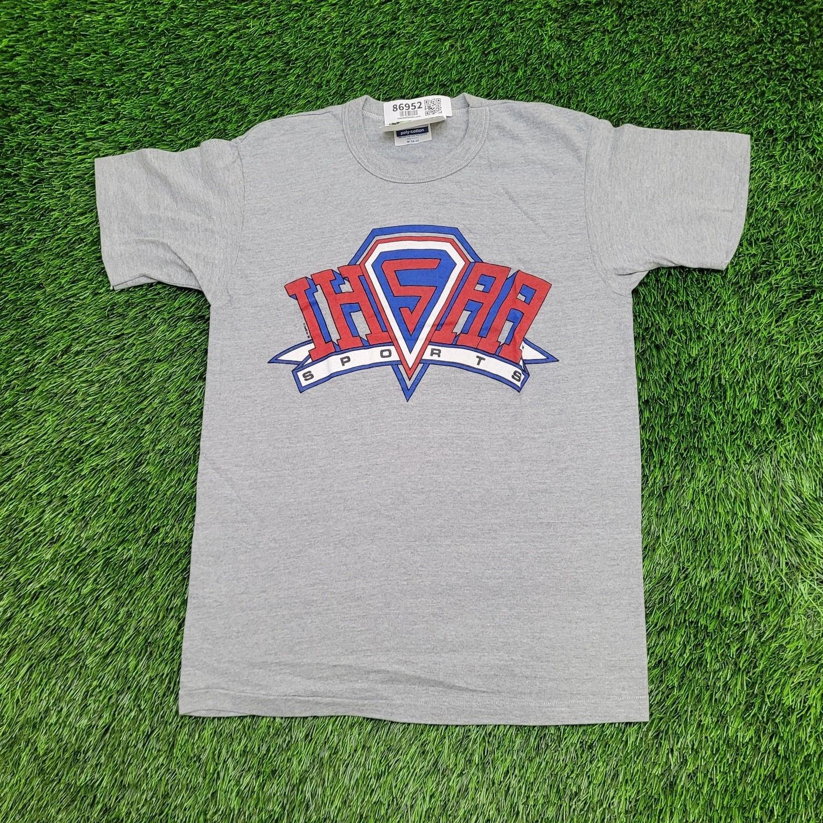 Vintage 1999 IHSAA Sports Shirt Small 17x25 Gray S