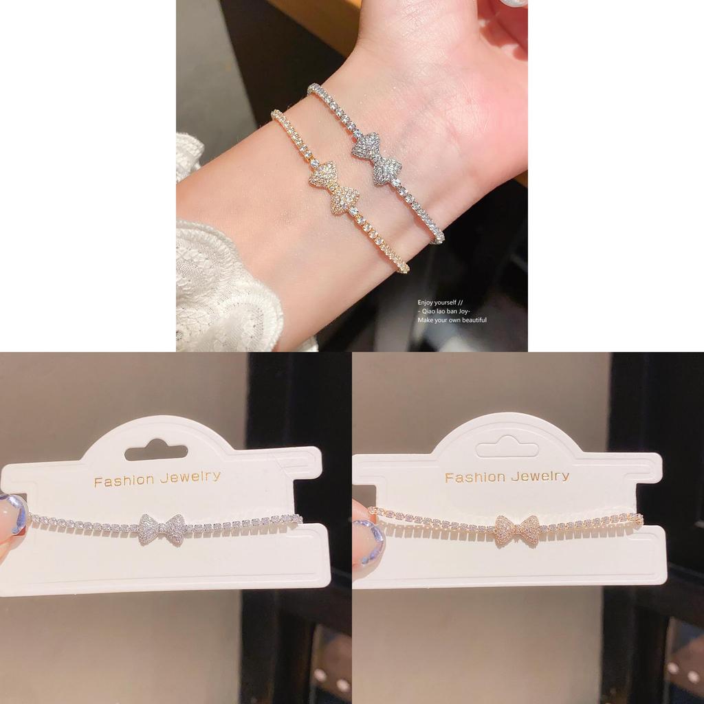 Elegant Zircon Butterfly Charm Wristlet For Ladies Office Wear