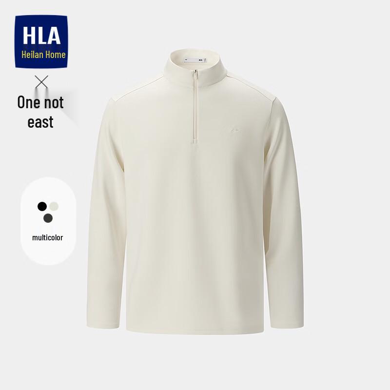 HLA Men's Autumn Mock Neck Long Sleeve Base Layer T-Shirt