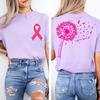 Comfort Colors Dandelion Breast Cancer Awareness Shirt, Dandelion T-Shirt, Pink Ribbon Sweatshirt, Cancer Survivor Tee, Cancer Fighter Top