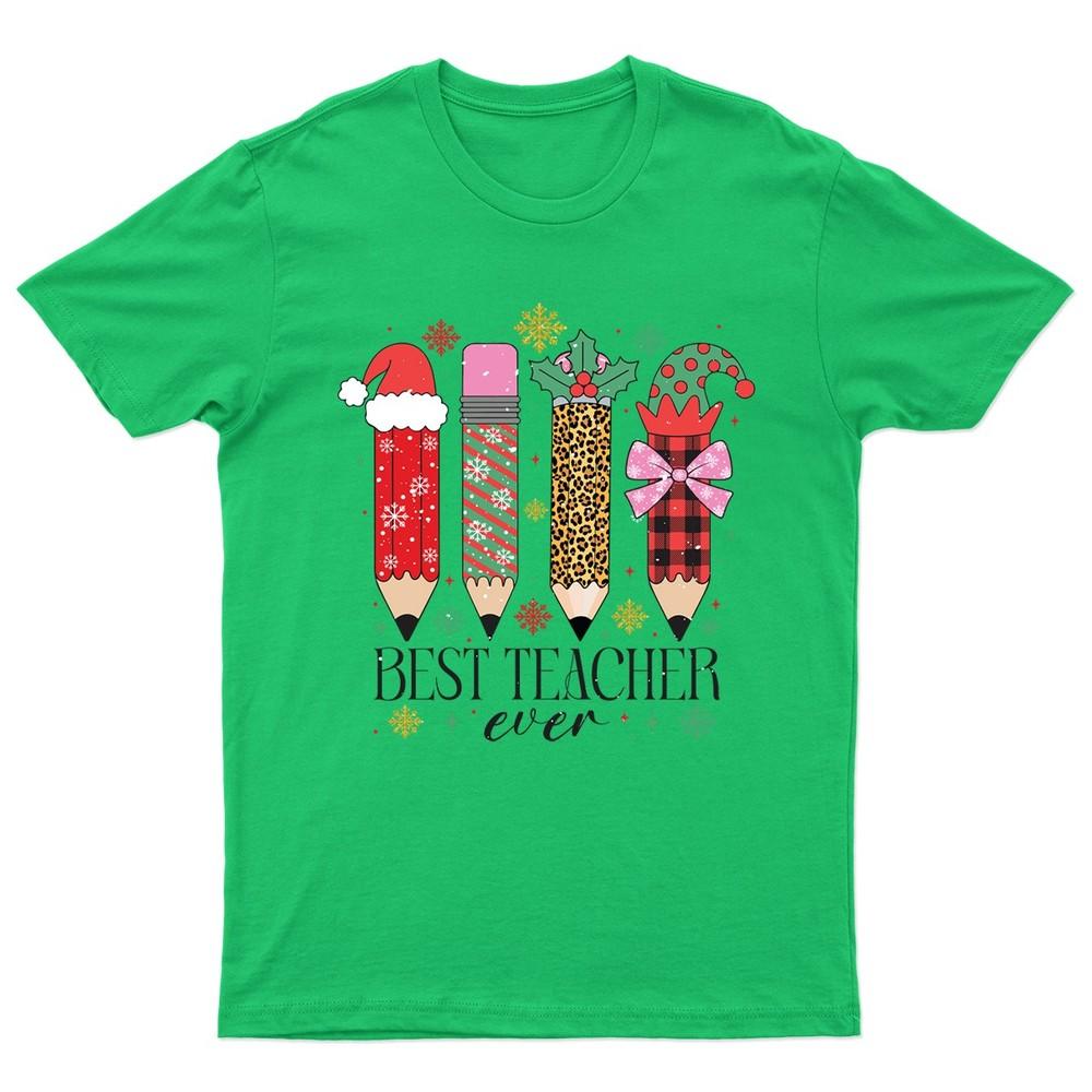 Christmas Teacher Pencils Holiday TShirt Unisex Gift Retro Funny Unisexs S