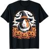 Guinea Pig Witch Hat Pumpkin Fall Spooky Bats Halloween T-Shirt