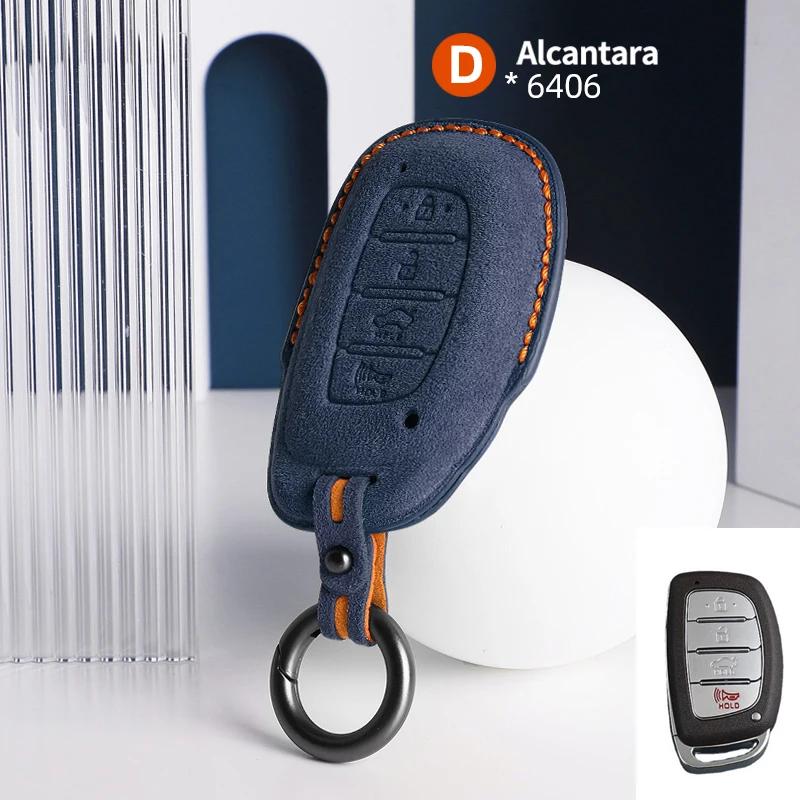 Interior Mouldings For Hyundai Tucson Santa Fe Rena Sonata Elantra Creta I10 I30 I40 Accessories 4 Button Suede Car Smart Key Ca