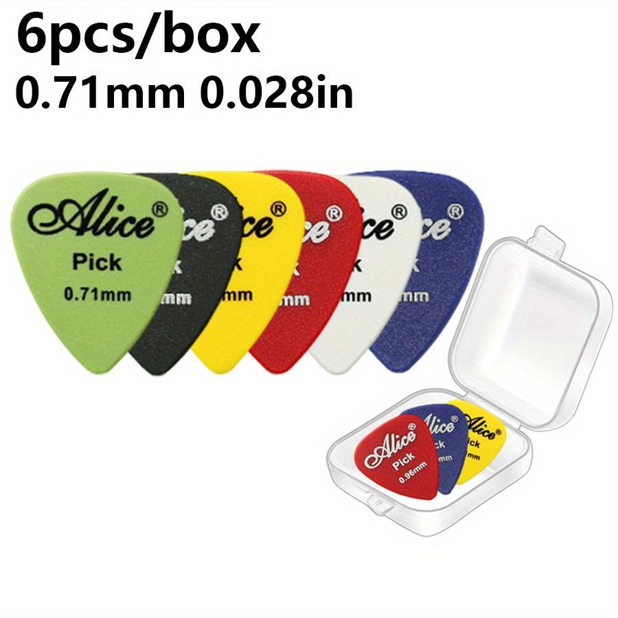 6pcs Boxed Alice Guitar Picks Plastic Colorful Guitar Paddles Thickness 0.58-1.50mm 6 Size for Bass Ukulele Music Equipment JXB