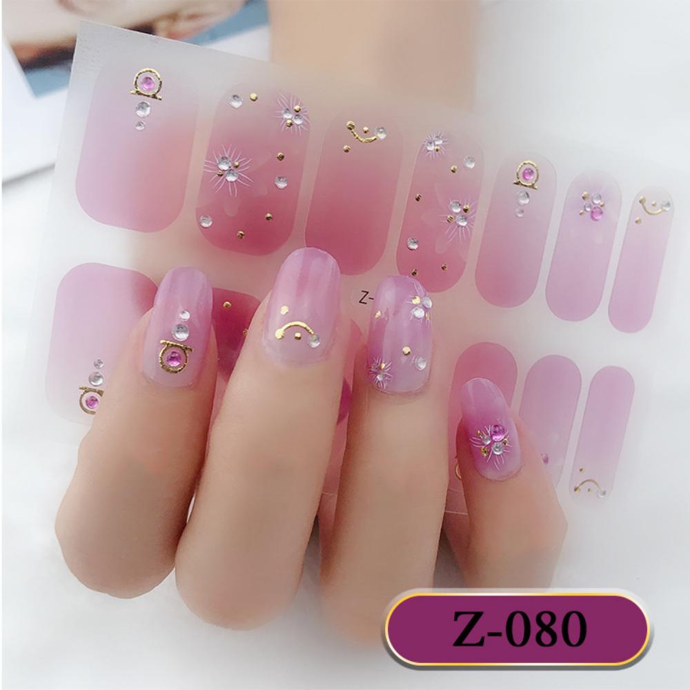 Z dreidimensionaler wasserfester No-Bake-Gel-Nagellack-Film Vollsticker einfacher europäischer und amerikanischer Stil fortgeschrittene Nagelfilm-Papier-Nagelsticker