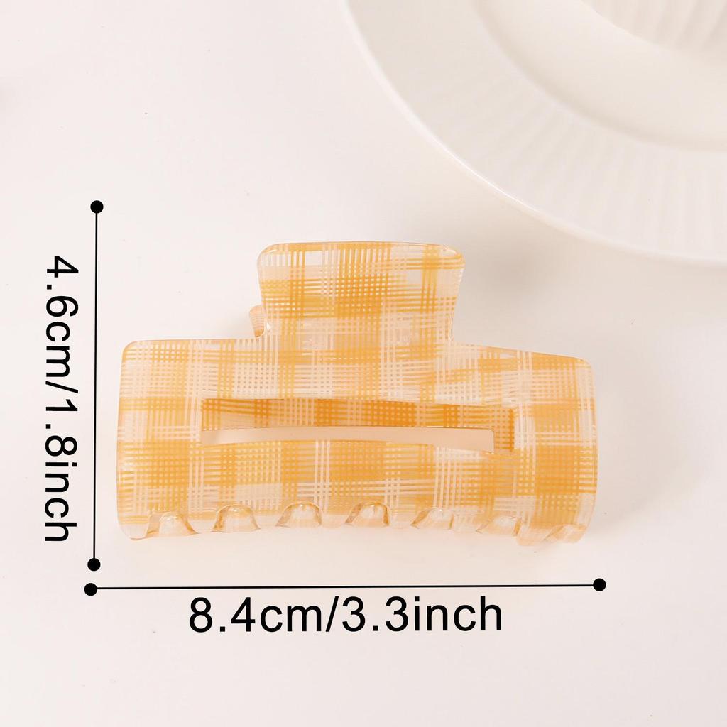 Bambus Yao Academy Style Karomuster Haarklammer - High-End Mode Pony-Halter Accessoire für Mädchen