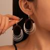 Multi-layer Circle Ear Hook Geometric Earrings, Elegant and High-end Earrings for Women