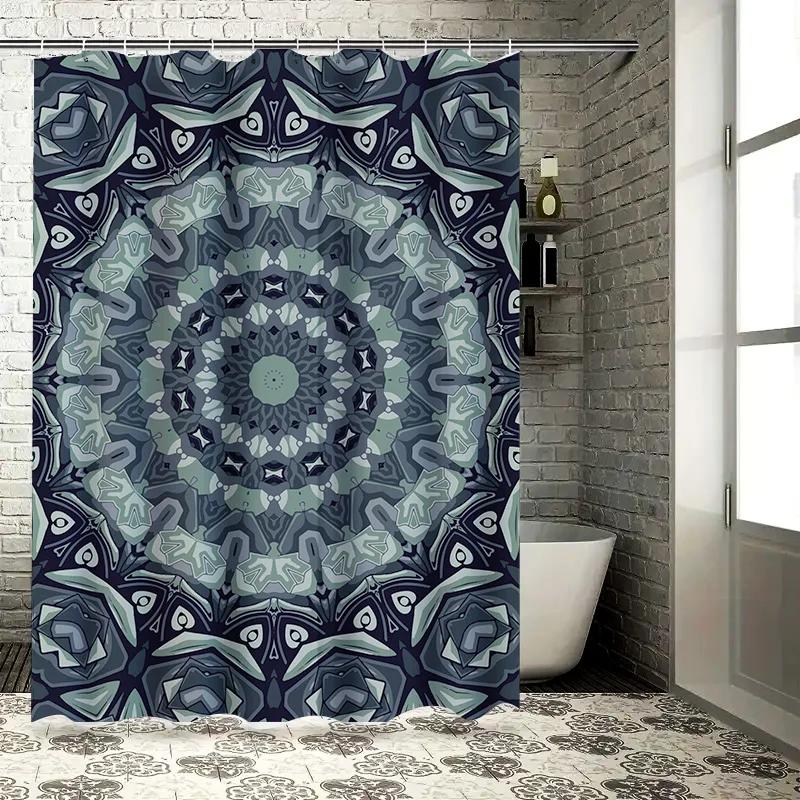 Mandala Shower Curtain Blue Green Grey Decorative Waterproof Fabric Bathroom Shower Panels Home Textiles Printing Shower Curtain