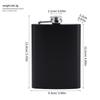 Matte Black 678 oz Portable Stainless Steel Outdoor Hip Flask