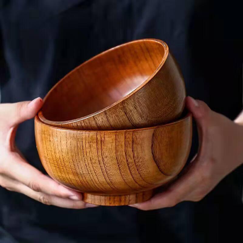 Huabeishi Natural Jujube Wood Dining Bowl