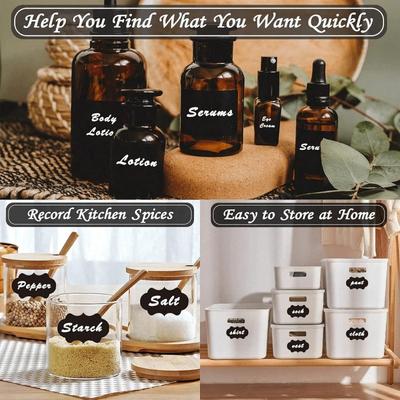 1 Roll of Labels Waterproof Removable Writing Blackboard Stickers Bottles Gift Labels Home Kitchen Supplies Furniture Stickers