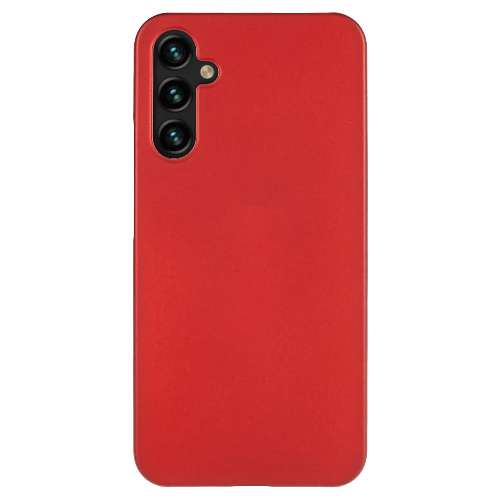 

For Samsung Galaxy A34 5G Smartphone Case Hard Plastic Rubberized Glossy Phone Protector Cell Phone Cover Red