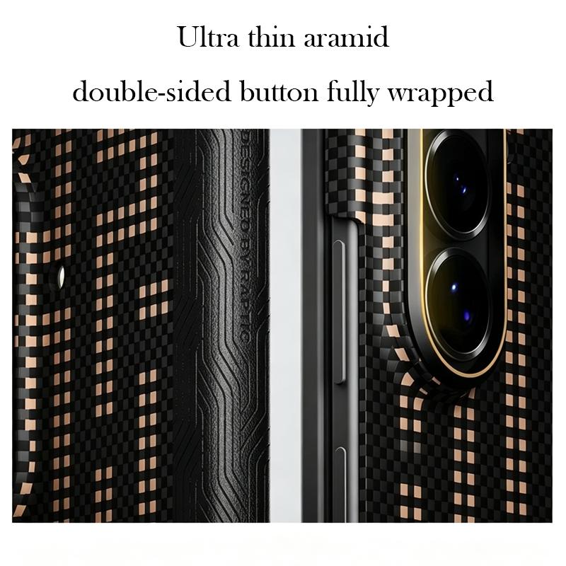 DEFENSE Carbon Fibre Case For Samsung Z Fold 8 Ultra Kevlar Wireless Charging Back Cover Case for SAMSUNG Z FOLD 8 ULTRA