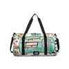 Cartoon Flower Pattern Large Capacity Luggage Bag  For Boy And Girls Best Gifts 2D Cartoon Travel Duffels Hand Bag For Children