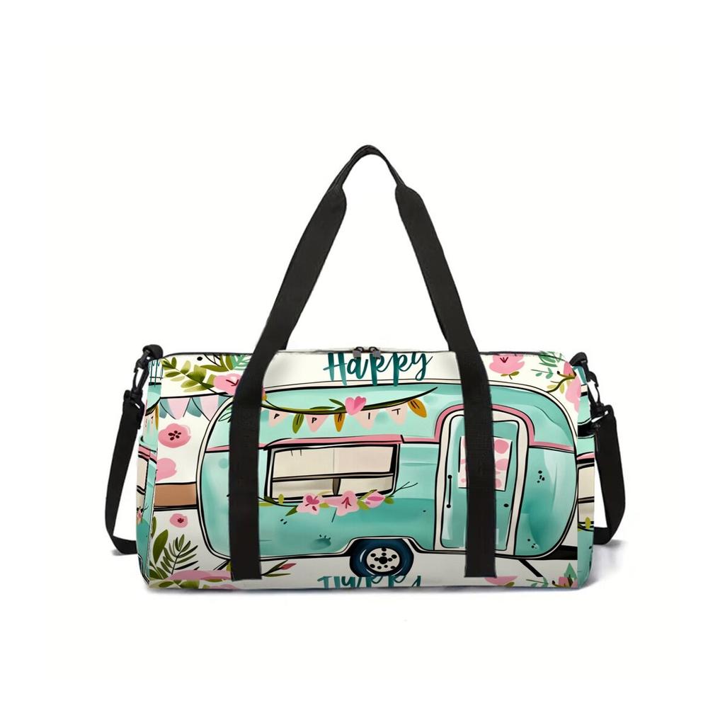Cartoon Flower Pattern Large Capacity Luggage Bag  For Boy And Girls Best Gifts 2D Cartoon Travel Duffels Hand Bag For Children