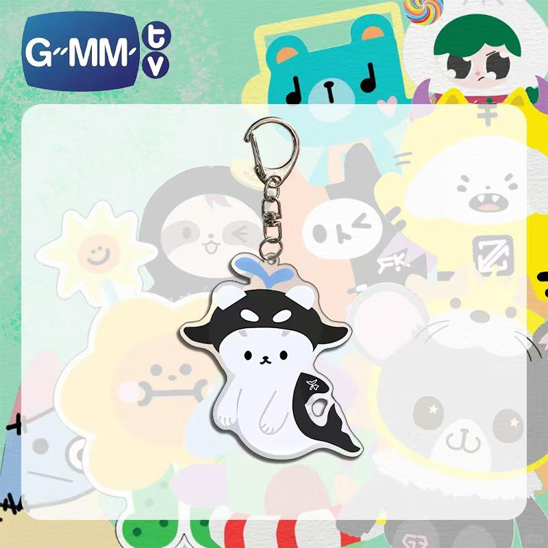 Thai GMM Q Version Poomjai Acrylic Keychain Pendant: Trendy Backpack Ornament & Creative Gift