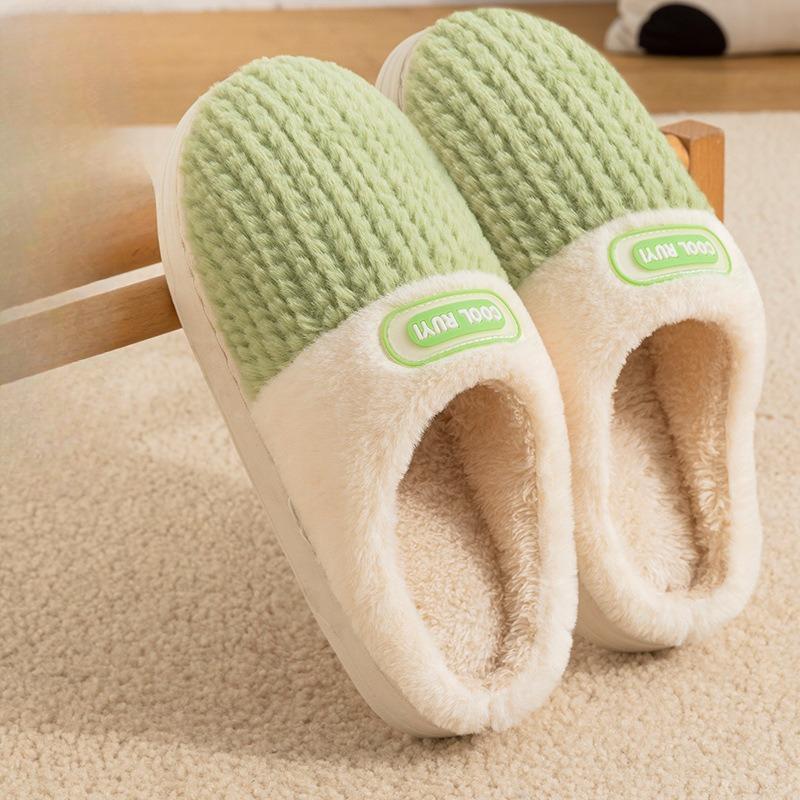 New Type of Anti-slip Thick-soled Slippers, Warm and Anti-slip Home Plush Cotton Shoes